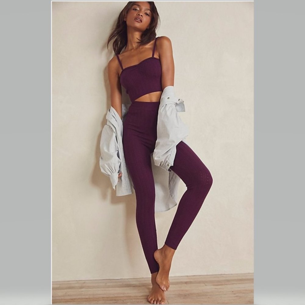 Free People Morning Light Set in Wine Size M NWT